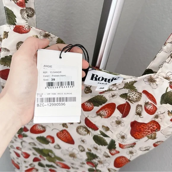RARE NWT Rouje Angie Strawberry Print dress - Picture 6 of 10